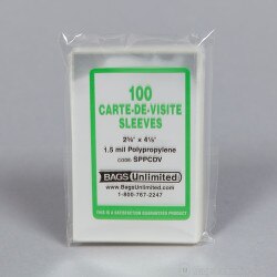 POLYPROPYLENE Sleeves for CARTES de